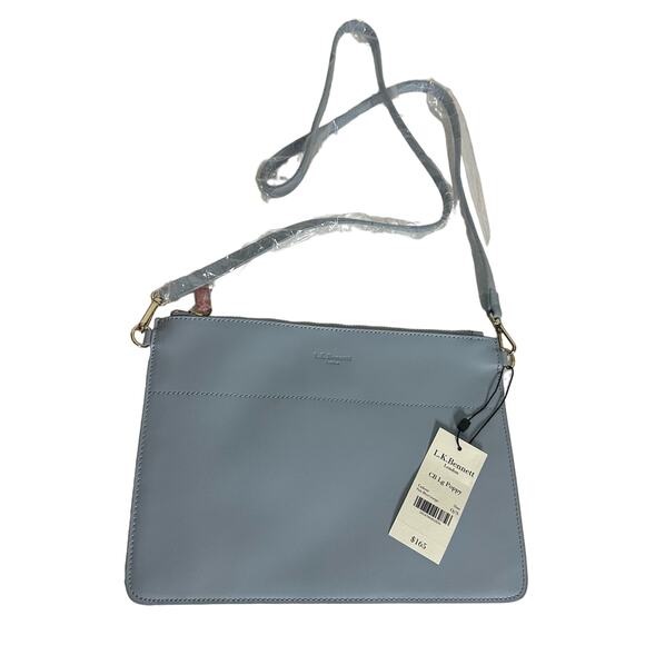 LK Bennett Handbags - LK Bennett Poppy Large Crossbody Purse Bag Blue Orange NWT